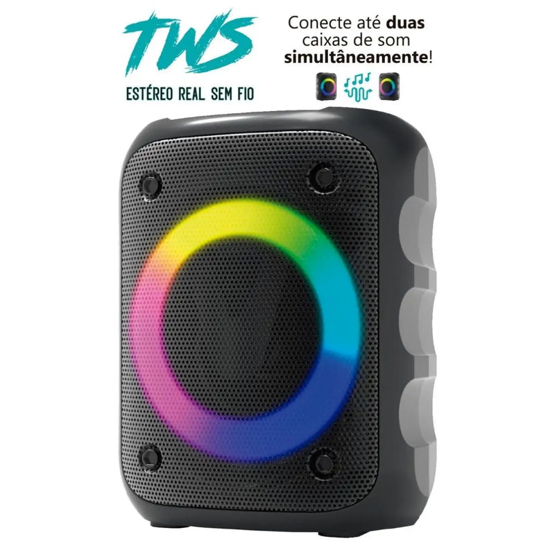 Caixa de som Bluetooth LED RGB Portátil TWS Estéreo sem fio 10W XDG-97