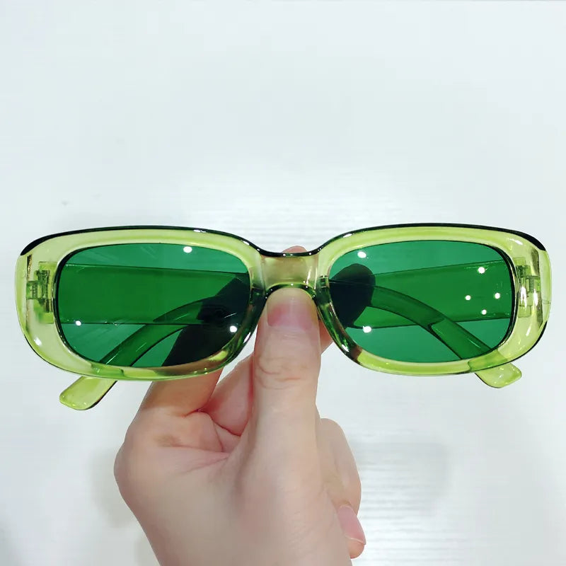 Pequeno retângulo óculos de sol feminino oval vintage marca designer quadrado óculos de sol para mulher tons feminino anti-reflexo uv400