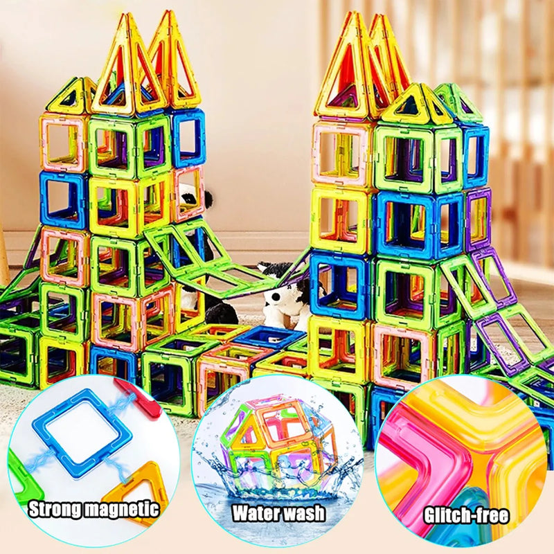Blocos de construção magnéticos tamanho grande e mini tamanho dos ímãs brinquedos para crianças designer conjunto de construção presentes para crianças brinquedos FRETE GRATISS!!!