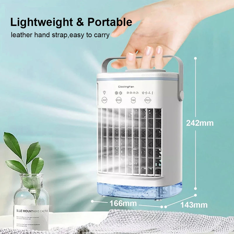 Arcondicionado portátil mini refrigerador de ar usb ventilador de ar condicionado 700ml água gelada ventilador de refrigeração de ar com umidificador para o quarto