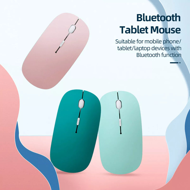 Guugei mouse sem fio bluetooth mudo para computador portátil mini ultra-fino bateria de modo único silencioso mouse para jogos