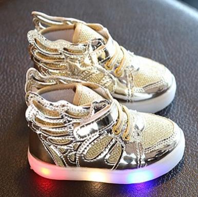 Sapatos De Luzes Led Para Crianças Com Alas, Sapatos para menino, Sapatos para menina FRETE GRATIS